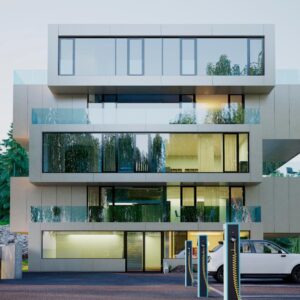 Large modern 5-bedroom house exterior